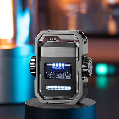 Double arc outdoors windproof electric mechanical lighter