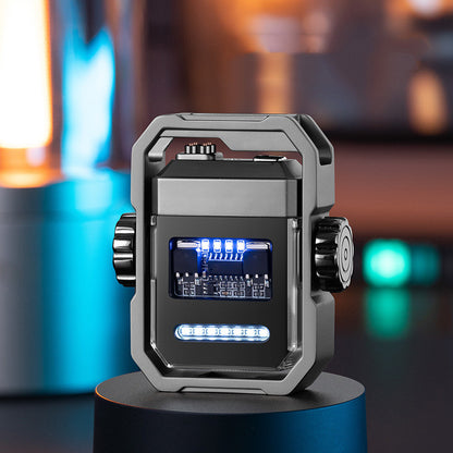 Double arc outdoors windproof electric mechanical lighter