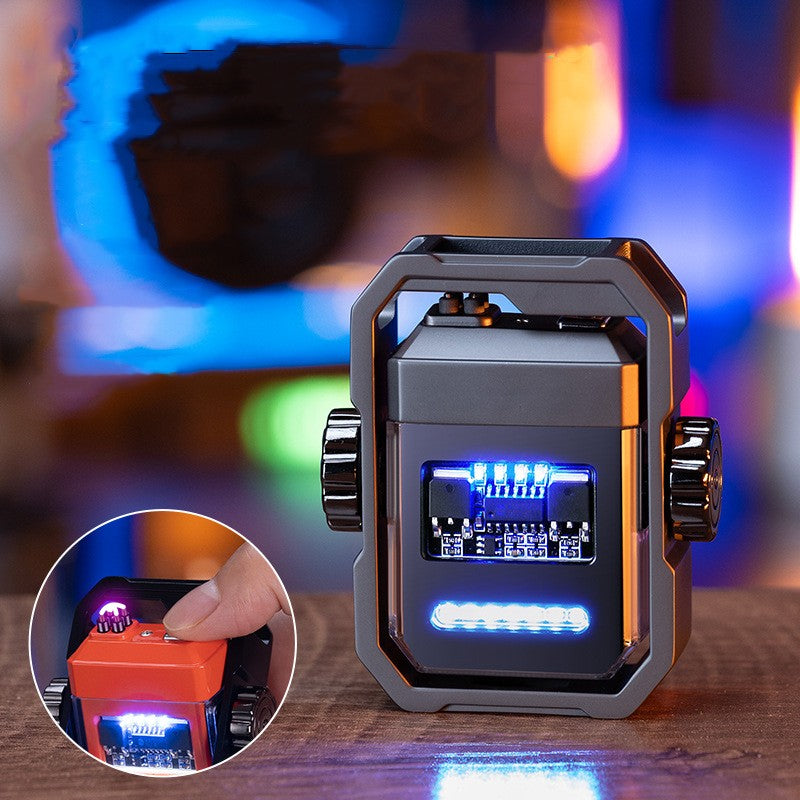 Double arc outdoors windproof electric mechanical lighter