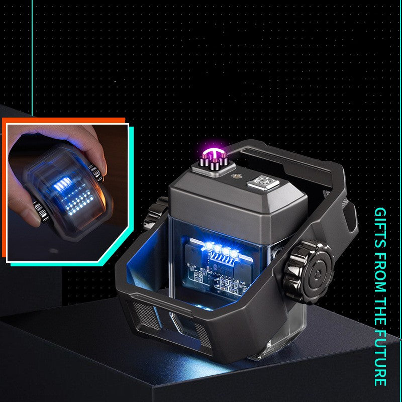 Double arc outdoors windproof electric mechanical lighter